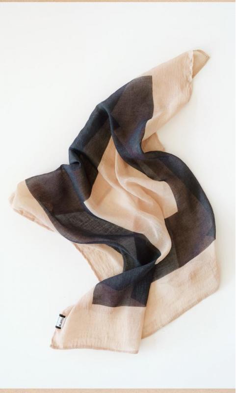 Foulard "Square" - marron/navy (limited edition)