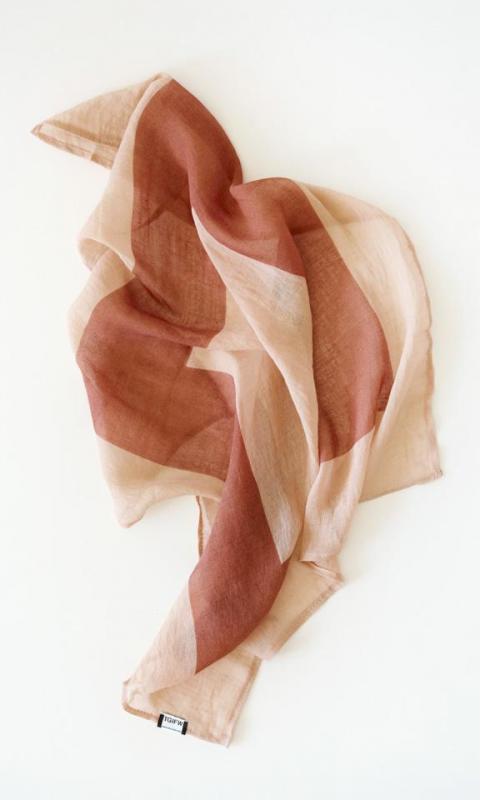 Foulard "Square" - marron/navy (limited edition)